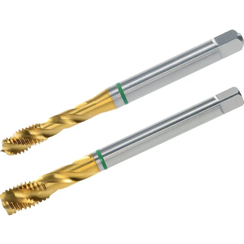 Machine Tap GREEN RING DIN 371/376 Form C 39° SP HSSE-PM TiN M 3 – M 16