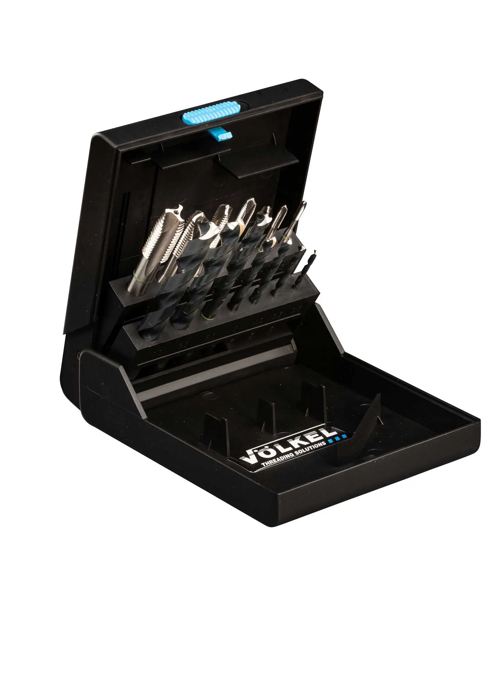 Machine taps GREEN RING HSSE (set of 14 pcs.) incl. twist drills DIN 371/376 Form B M 3 - M 12