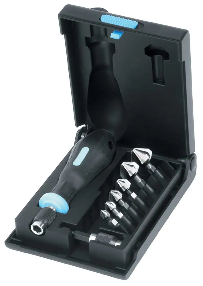 Q.C.3 Countersink-bits 90° (set of 8 pcs.) incl. bit holder + bit screwdriver 6.3 - 20.5 mm