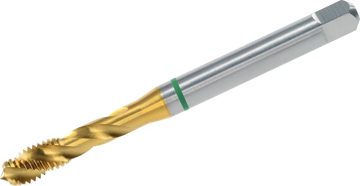 Macho Máquina BANDA VERDE DIN 371 Forma C 39° SP HSSE-PM TiN M 3 – M 16