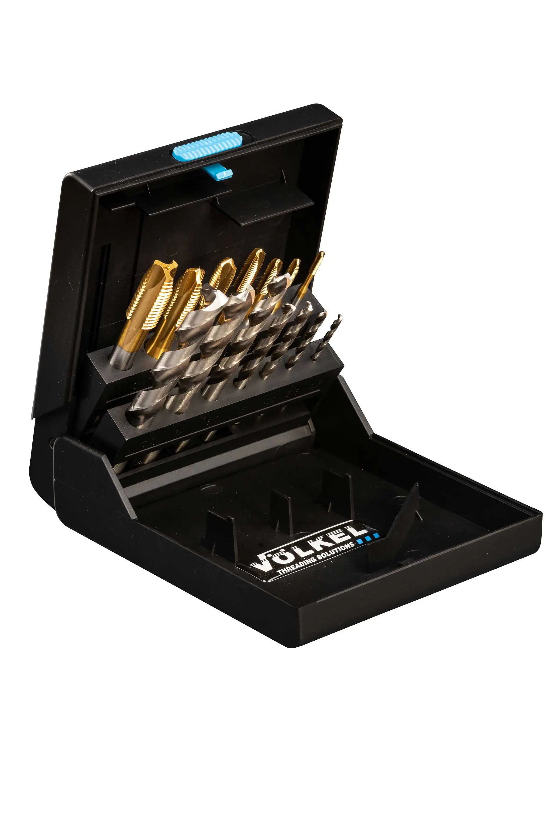 P.K.36 Machine taps HSSE TiN (set of 14 pcs.) incl. twist drills DIN 371/376 Form B M 3 - M 12