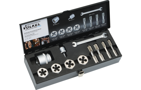 Tap & Hexagon Die Nut Set for wheel studs and wheel nuts